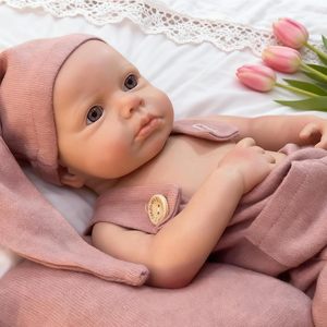 Poupée Reborn de 18 pouces, réaliste, entièrement en silicone, corps entier, poupée nouveau-né réaliste pour filles, accessoires - Product Image 5