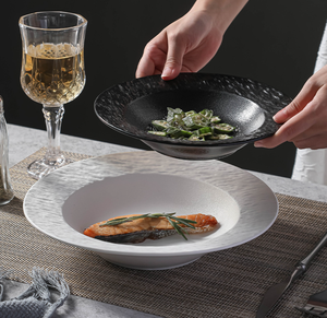 High-End piatto in ceramica semplice eco-friendly piatto piatto piatto piatto cappello di paglia per il ristorante di casa piatto all'ingrosso cena-aspetto alto - Product Image 6