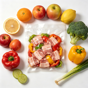 Rouleau de sacs sous vide en PE gaufré personnalisé, compatible micro-ondes, pour aliments pour bébés, aliments pour animaux, chewing-<span class=keywords><strong>gum</strong></span>, chips, lait, salade - Product Image 2