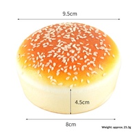 Modelo de Comida de Juguete Grande, Pan de Chifón Suave con Simulación de Sésamo, Hecho a Mano para Accesorios de Fotografía y Decoración