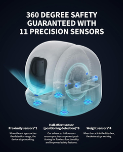 กระบะทรายแมวสามพี่น้องอัจฉริยะทำความสะอาดตัวเองด้วยพลาสติกขนาดใหญ่พร้อมคุณสมบัติสูงสุดสำหรับห้องน้ำแบบอัตโนมัติสำหรับแมว - Product Image 6