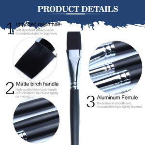 Pennello per Acquerello con Manico in Legno e Setole in Nylon Personalizzabile, Pennello per Artisti all'Ingrosso per Dipingere - Product Image 2