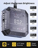 Seaoura-Termómetro Digital Sumergible para Tanque de Peces, Dispositivo con USB, Adecuado para Tortuga, Peces, Tortuga, Sumergible, 2 Unidades