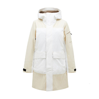 Veste imperméable longue personnalisée pour femme, idéale pour l'escalade hivernale, parka extensible, durable, en poly 3L, coupe-vent, veste hardshell pour la randonnée
