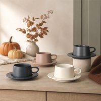 Ensembles classiques de tasses et soucoupes en céramique – Charme café européen, compatibles lave-vaisselle et micro-ondes, pour cuisines élégantes, cadeaux saisonniers
