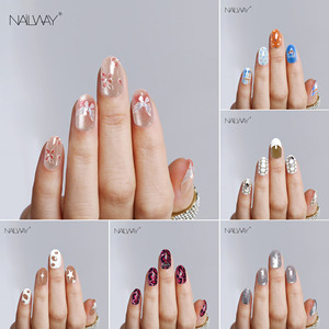 <span class=keywords><strong>Uñas</strong></span> Postizas Acrílicas <span class=keywords><strong>de</strong></span> Alta Gama, Diseño Bonito, Cortas, Redondas, <span class=keywords><strong>Color</strong></span> Azul Brillante, Personalizadas, 30 Piezas, 15 Tamaños, Cobertura Completa, Adhesivas - Product Image 5