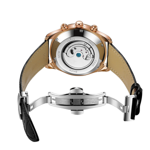 SKrox B correa de cuero genuino reloj de marca de lujo para hombre Relojes Hombre regalo OEM Tourbillon esqueleto relojes mecánicos automáticos - Product Image 4
