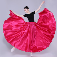 Vente en gros Tissu satin doux exotique Demi-jupe longue de danse orientale de salon