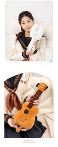 Logotipo personalizado simulación Pipa guitarra violín afinación tenedor nota juguete <span class=keywords><strong>de</strong></span> peluche divertidos instrumentos musicales muñecos <span class=keywords><strong>de</strong></span> peluche almohada suave cojín - Product Image 6