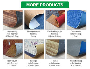 Rouleau de revêtement de sol intérieur en vinyle <span class=keywords><strong>PVC</strong></span> avec envers en feutre rouge de 0,7 mm - Antidérapant, imperméable, épaisseur personnalisable - Product Image 6