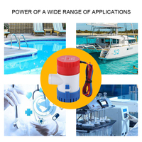 Pompe de cale miniature électrique submersible 24V DC 75KW 1100GPH à basse pression pour bateau avec garantie d'un an