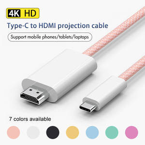 Nuevo 2M USB3.1 a HDMI/HDTV AV <span class=keywords><strong>TV</strong></span> Cable Adaptador 4K tipo C a HDMI Cable 4K 60Hz adaptador para teléfono portátil - Product Image 2