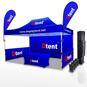 10 * 10ft Beurs Tent Met Aangepaste Logo Afdrukken Merk Tuinhuisje Luifel Aluminium Zeshoekige 40Mm 50Mm Voor Zakelijke Evenement - Product Image 1