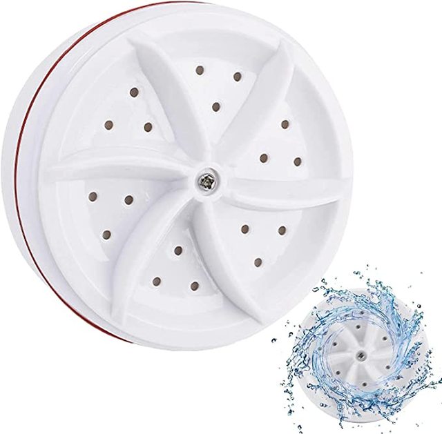 Portable Turbo Washer Mini Ultrasonic Turbine Washing Machine with USB Power Source for Travel Business Trips College Rooms