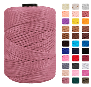 Cordón de Macramé Elástico de Poliéster Trenzado de 300g y 4mm, 150m/492ft, para Tejer Bolsos, Manualidades, Colgar Plantas y Bolsas - Product Image 2