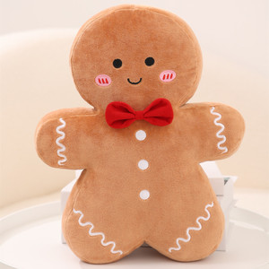 Cuscino a Forma di Omino di Pan di Zenzero Natalizio, Decorazione per Albero di Natale, Imbottito in Cotone PP, Regalo Festivo per Bambini, Uomini e Donne - Product Image 6