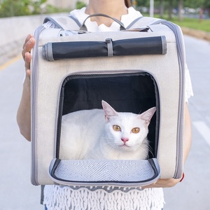 Sac à dos carré pliable grande capacité pour animaux de compagnie, respirant, pour loisirs et extérieur, sac de transport portable pour chat et chien, sac à bandoulière pour voyage - Product Image 5