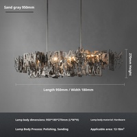 Lustre long en acier inoxydable doré, style nordique postmoderne, pour table à manger, design personnalisé