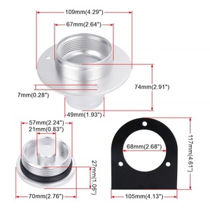 Bouchon de réservoir de carburant en aluminium avec support de 2 pouces pour modification de voiture 17-2530 - Product Image 2