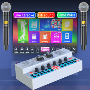 SY7-Mezclador de tarjeta de sonido PARA Karaoke, mezclador profesional de voz con altavoz BT, micrófono de Podcast, mezclador de tarjeta de sonido - Product Image 4