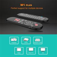 2.4G W1 PLUS Air Mouse Smart Anti-perte Voix Clavier Souris Infrarouge Apprentissage Télécommande Utilisation pour TV Set Top Box