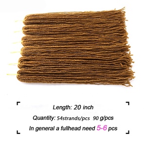 Bím Tóc Giả Sợi Tổng Hợp 20Inch Cho Nữ, Tóc Vàng Nâu, Đỏ, Đen - Product Image 4