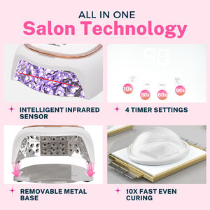 Lampe à ongles <span class=keywords><strong>UV</strong></span>/<span class=keywords><strong>LED</strong></span> multifonctionnelle <span class=keywords><strong>60W</strong></span> avec capteur tactile pour un séchage rapide et sûr du vernis gel - Product Image 2
