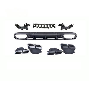 Nouvel arrivage : Diffuseur arrière <span class=keywords><strong>C63</strong></span> avec sorties d'échappement aspect noir brillant/carbone pour Mercedes-Benz Classe C <span class=keywords><strong>C63</strong></span> W205 <span class=keywords><strong>Coupé</strong></span> 2015-2018 - Product Image 6