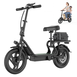<strong>UK</strong> US DE Wholesale 14 Inch Tires Brushless Motor Battery E <strong>Scooter</strong> 120kg Load <strong>Seat</strong> <strong>Electric</strong> <strong>Scooter</strong> Adults - Product Image 1