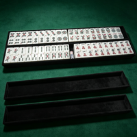 Jeu de Mahjong américain en mélamine de qualité supérieure, taille moyenne, tuiles lisses résistantes à l'usure pour le divertissement familial à la table