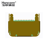Connecteur USB3.1TYPEC, hauteur centrale CH3.4, double rangée SMT, espacement de 6 pieds, 3.0, carte de pilote de moniteur
