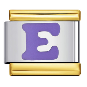 Ý quyến <span class=keywords><strong>r</strong></span>ũ DIY thép không gỉ nối vòng đeo tay vàng cạnh lõm bề mặ<span class=keywords><strong>t</strong></span> màu <span class=keywords><strong>t</strong></span>ím tiếng Anh Thư Mặ<span class=keywords><strong>t</strong></span> dây chuyền dây đeo cổ tay đồ trang sức - Product Image 5