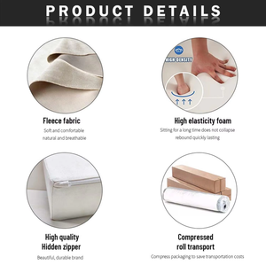 Canapé modulaire en forme de L moderne, canapé <span class=keywords><strong>d</strong></span>'angle confortable en tissu pour salon, canapé rembourré minimaliste avec coussins - Product Image 5