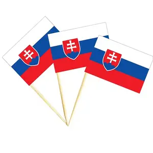 国のつまようじの旗の装飾カップケーキトッパーカクテルフードの旗の装飾スロバキアのつまようじの旗