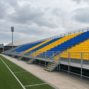 Modular Metal Sports Grandstand With Chairs Outdoor Bleachers For Stadium Use Durable Seating - Product Image 3