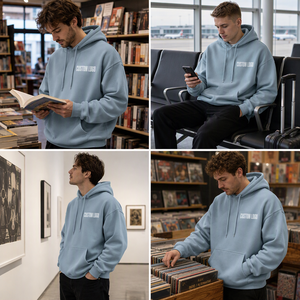 Sudadera con Capucha de Marca Privada, Color Sólido, Hombros Caídos, Logotipo Personalizado, Fabricante de Ropa ODM, Suministro al por Mayor - Product Image 3