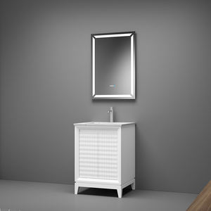 V-NONH Lavabo Bajo Encimera de Mármol de 48'' con Espejo LED, Mueble de Baño Moderno con Lavabo de Cerámica, Diseño Resistente al Agua para Apartamentos - Product Image 2