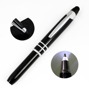 Bolígrafo de Tinta Tipo Linterna con Punta de Bola y Estilete, Personalizable con Logotipo, Cuerpo Metálico Negro y Luz LED, Nuevo Modelo Exclusivo - Product Image 2