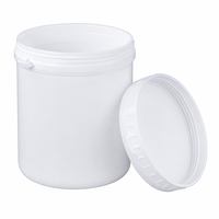 Pot en PP de 500 ml et 1000 ml de qualité alimentaire avec couvercle à anneau, ouverture facile, pour cosmétiques et lotions