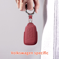 Housse/Sac/Étui pour clé de voiture, en cuir de vachette pleine fleur, compatible avec les accessoires de clé de voiture Volkswagen Passat et Volkswagen Variant