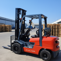 Chariot élévateur à fourche Toyota GPL d'occasion de qualité supérieure, 2,5 tonnes, 3 tonnes, mât triplex, mini chariot élévateur