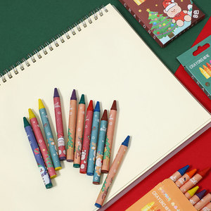 Christmas 8-color <b>crayon</b> set, coloring, drawing, art supplies, Christmas gift/prize for elementary school and kindergarten - Product Image 4