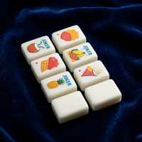 Jeu de Mahjong Américain Mini Parc d'Attractions d'Été en Acrylique Premium Effet Ivoire, Économique, Léger et Résistant aux Rayures, OEM/ODM