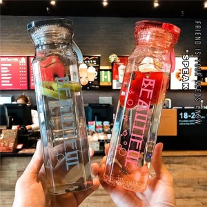 Bouteille en verre diamantée créative de 500 ml avec logo personnalisé, transparente et anti-fuite, pour la rentrée scolaire des enfants - Product Image 3