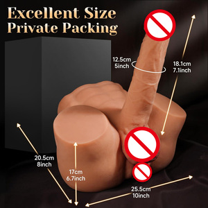 Masturbateur en silicone grande taille pour couples, jouet de jeu de rôle de genre interchangeable, torse de poupée sexuelle avec pénis, testicules, vagin, <span class=keywords><strong>anus</strong></span>, livraison rapide - Product Image 4