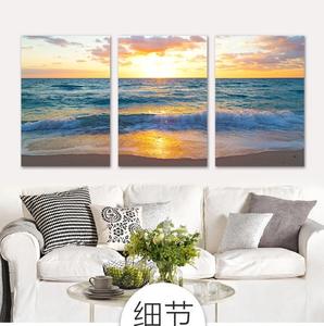 <span class=keywords><strong>Peinture</strong></span> murale nordique à 3 panneaux, affiche <span class=keywords><strong>de</strong></span> <span class=keywords><strong>coucher</strong></span> <span class=keywords><strong>de</strong></span> <span class=keywords><strong>soleil</strong></span> sur la <span class=keywords><strong>plage</strong></span> pour la décoration <span class=keywords><strong>de</strong></span> la chambre d'hôtel, design moderne, impression sur toile <span class=keywords><strong>de</strong></span> haute qualité - Product Image 3