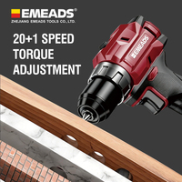 Perceuse-visseuse sans fil professionnelle Emeads EM2065 20V 65Nm, mandrin 10mm, 20+1 réglages de couple pour l'assemblage
