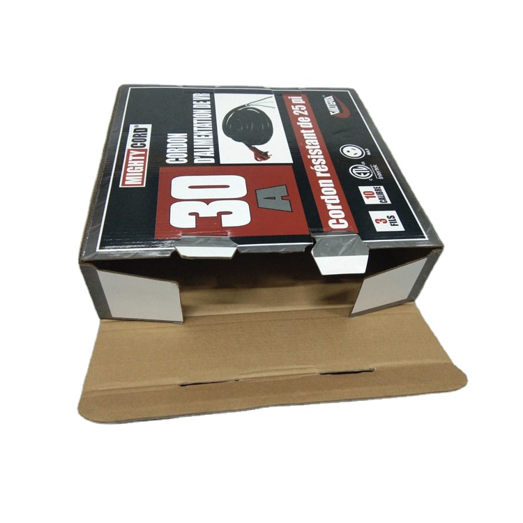 Customized Display Storage Carton Cardboard Paper Box with UV Coating Embossing ISO9001 Certified Foldable Design Disposable