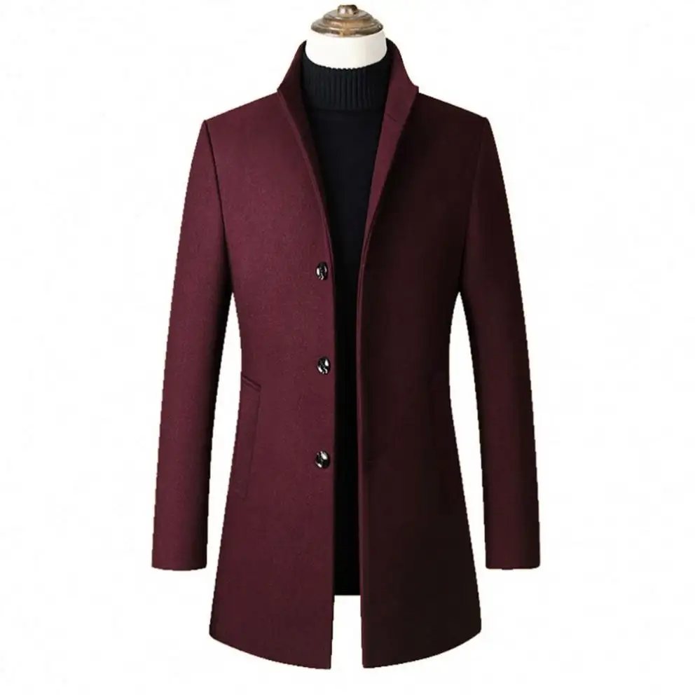 Autumn Winter Custom Jacket Mens Casual Jackets Men's Plus Size Windbreaker Long Coat Men's