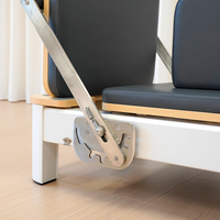 Lit de Pilates Reformer pliable en aluminium rose, lit coulissant pliable pour exercices de Pilates, machine de Pilates Reformer
